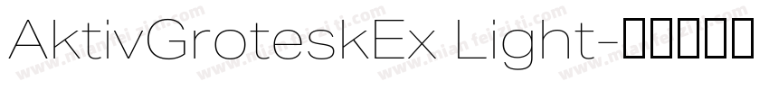 AktivGroteskEx Light字体转换